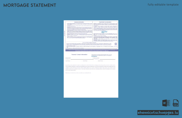 Hypothekenabrechnung der slowakischen Tatra Bank in Word- und PDF-Formaten – 3 Beispielvorschau